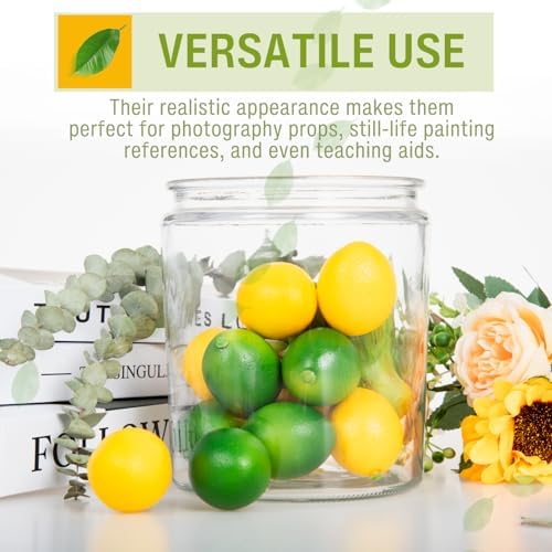 12 Pcs Artificial Lemons for Home Kitchen Decor