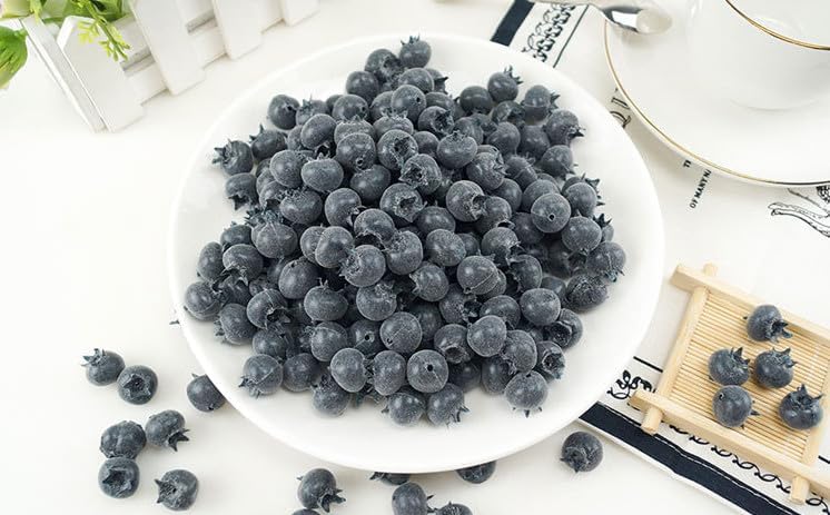 Rikyo 50 Piece Artificial Blueberries for Decor