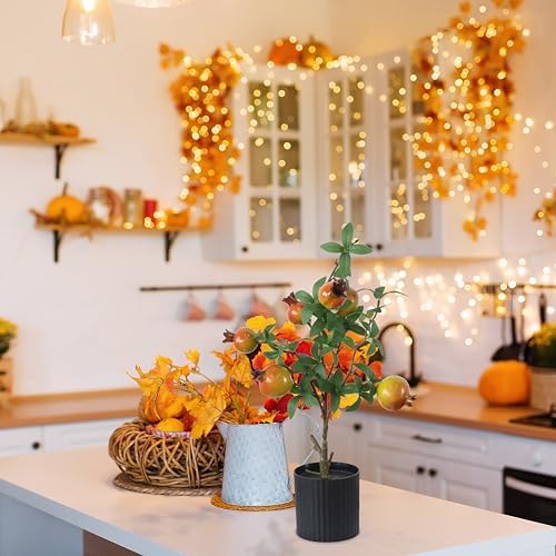 Realistic Artificial Pomegranate Tree with Fruits 19 Inch