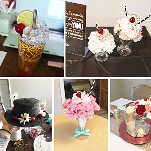 Yueton 30PCS Lifelike Artificial Cherry