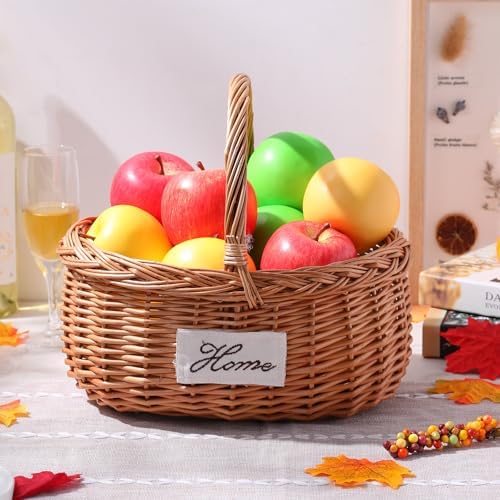 Libima 12 Pcs Realistic Fake Plastic Apples Decorations