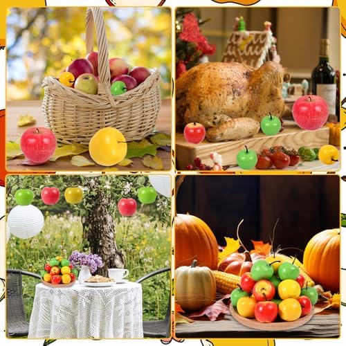 132 Pcs Artificial Apples for Home Party Decor