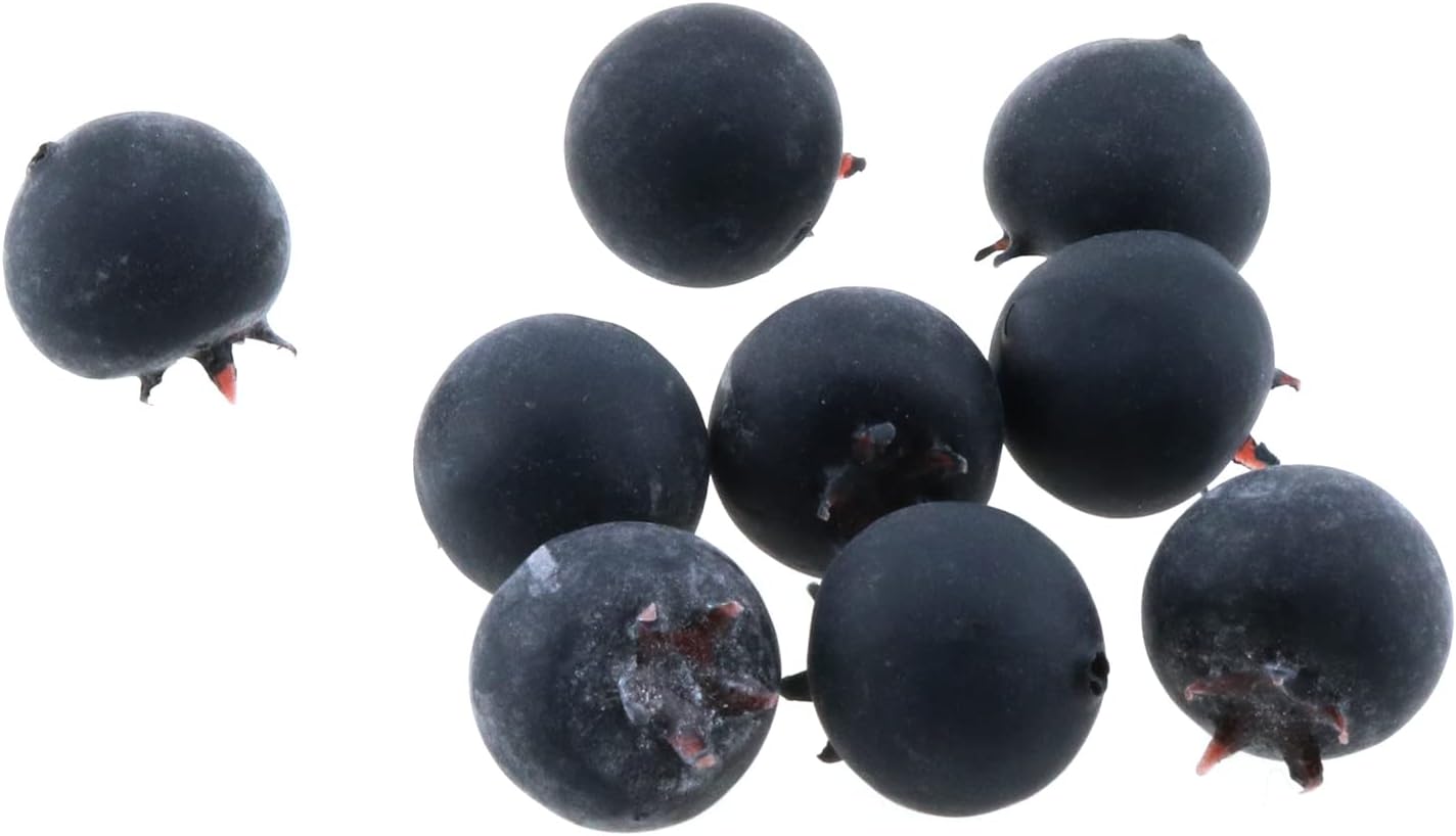 50pcs Artificial Blueberry Foam 18cm Decor