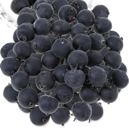 50 pcs Artificial Blueberry Lifelike Display Decor