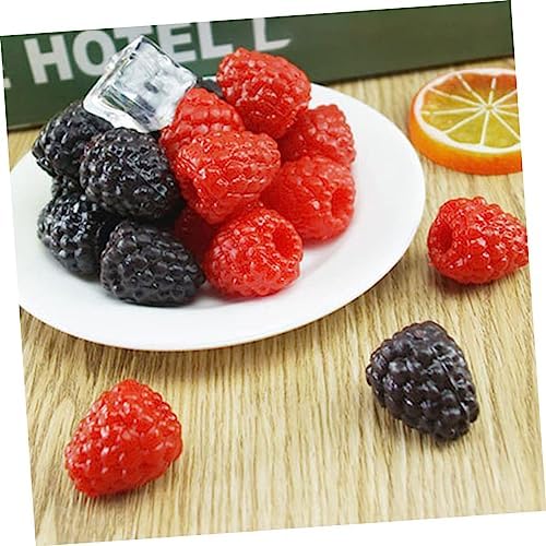 VICASKY Artificial Raspberry Decor 20pcs Realistic Fruit Props