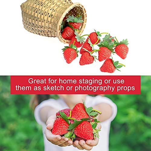 VIDELLY Realistic Artificial Strawberries 20 Pieces S Size