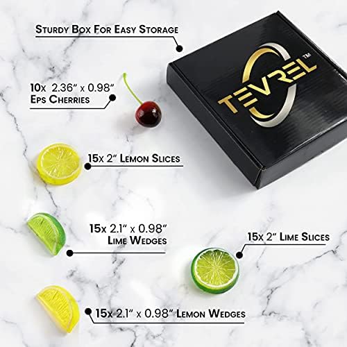 40Pcs Artificial Lifelike Cherries and Lemon Decor