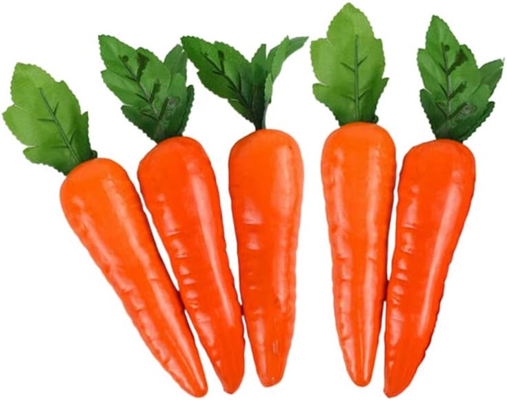 5 Pack Artificial Carrots for Home Decor and Photography