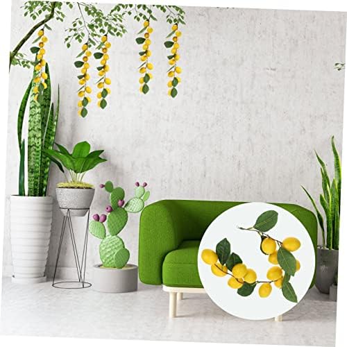 Wakauto Simulated Lemon Rattan Hanging Ornament for Home Decor
