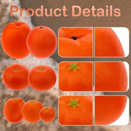 Woration Realistic Artificial Orange Set 10 Pcs