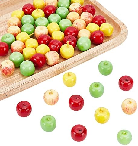 CHGCRAFT 60Pcs 4 Styles Foam Mini Apple Artificial Decor