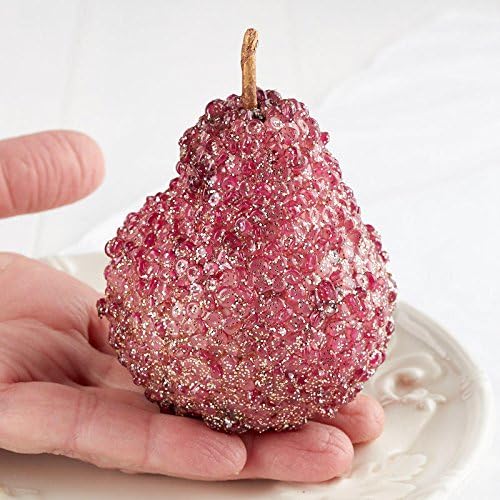 Factory Direct Craft Set of 6 Iced Lavender Beaded Pears 1
