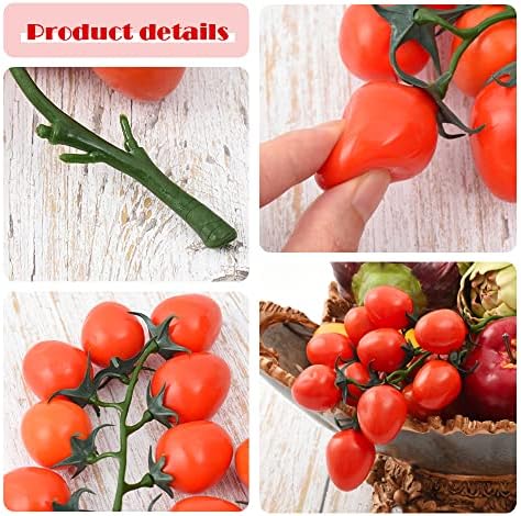 Fake Cherry Tomatoes Artificial Fruit Plastic Lifelike Kitchen Decoration