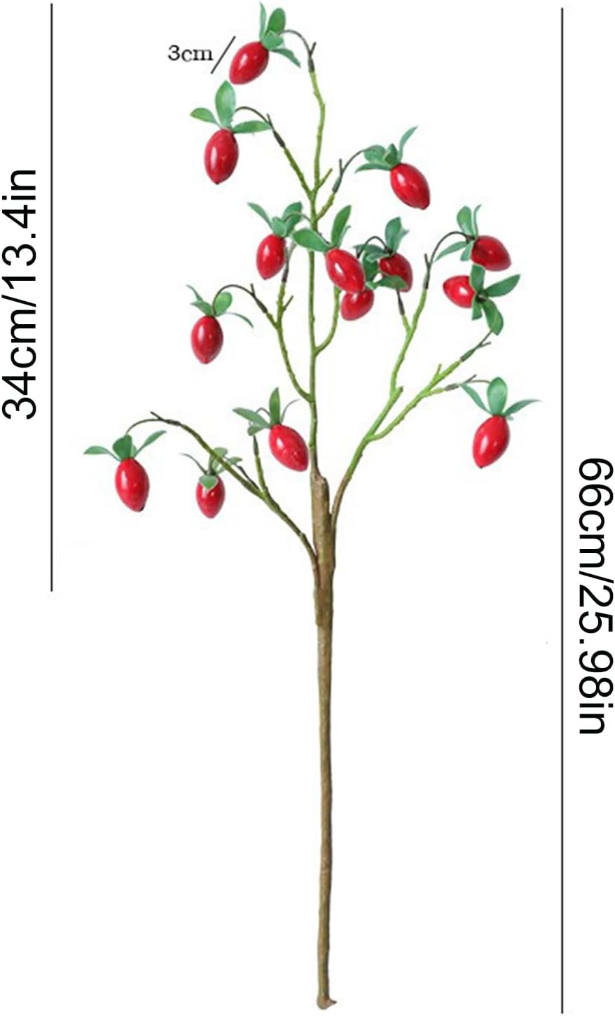 Wnvivi 2pcs 26 Inch Artificial Tomato Branches