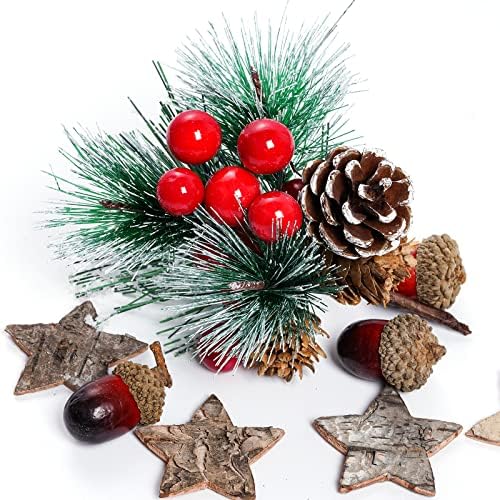 108 Pcs Artificial Pine Cone Set for Christmas Decor