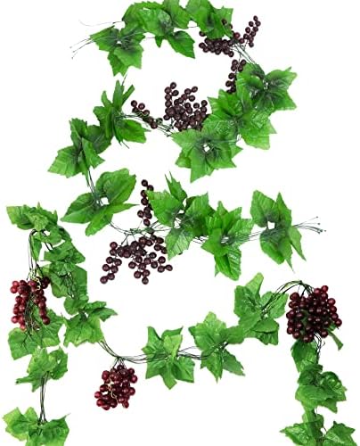 Woohome Artificial Grape Vines 8FT 10 Pack Greenery Decoration