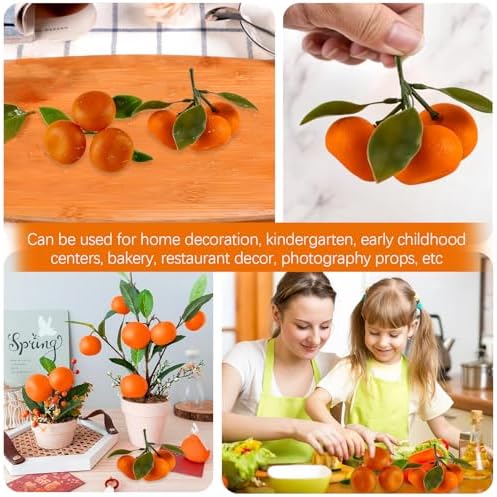 Realistic Artificial Mini Orange Decor 5 Pack