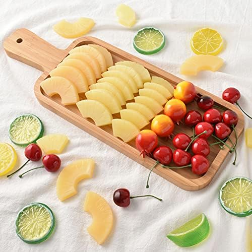 Realistic Artificial Pineapple Slices Set 30pcs Yellow