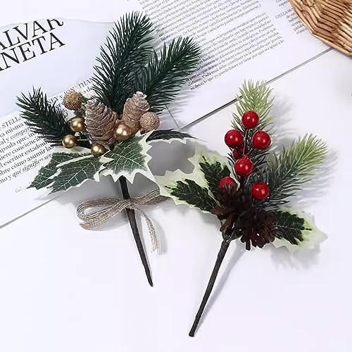 GXXMEI 300PCS Artificial Holly Berries Gold