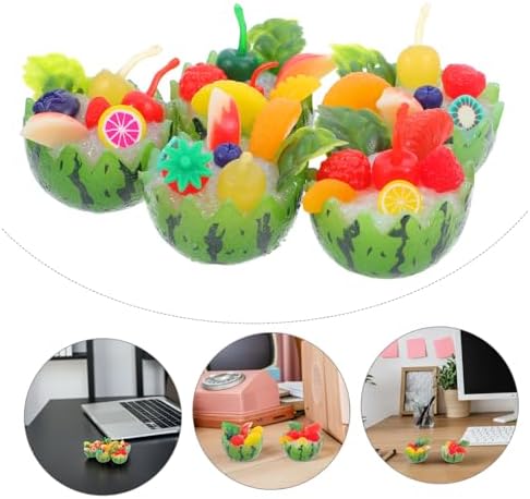 5pcs Lifelike Watermelon Bowls Artificial Fruit Decor
