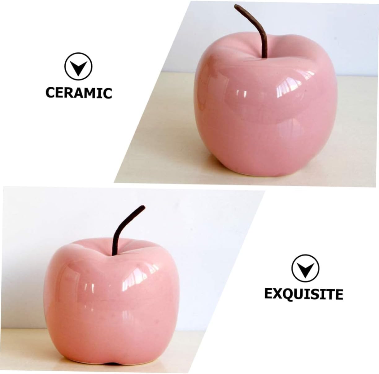 BESPORTBLE Pink Artificial Apple Sculpture Decor