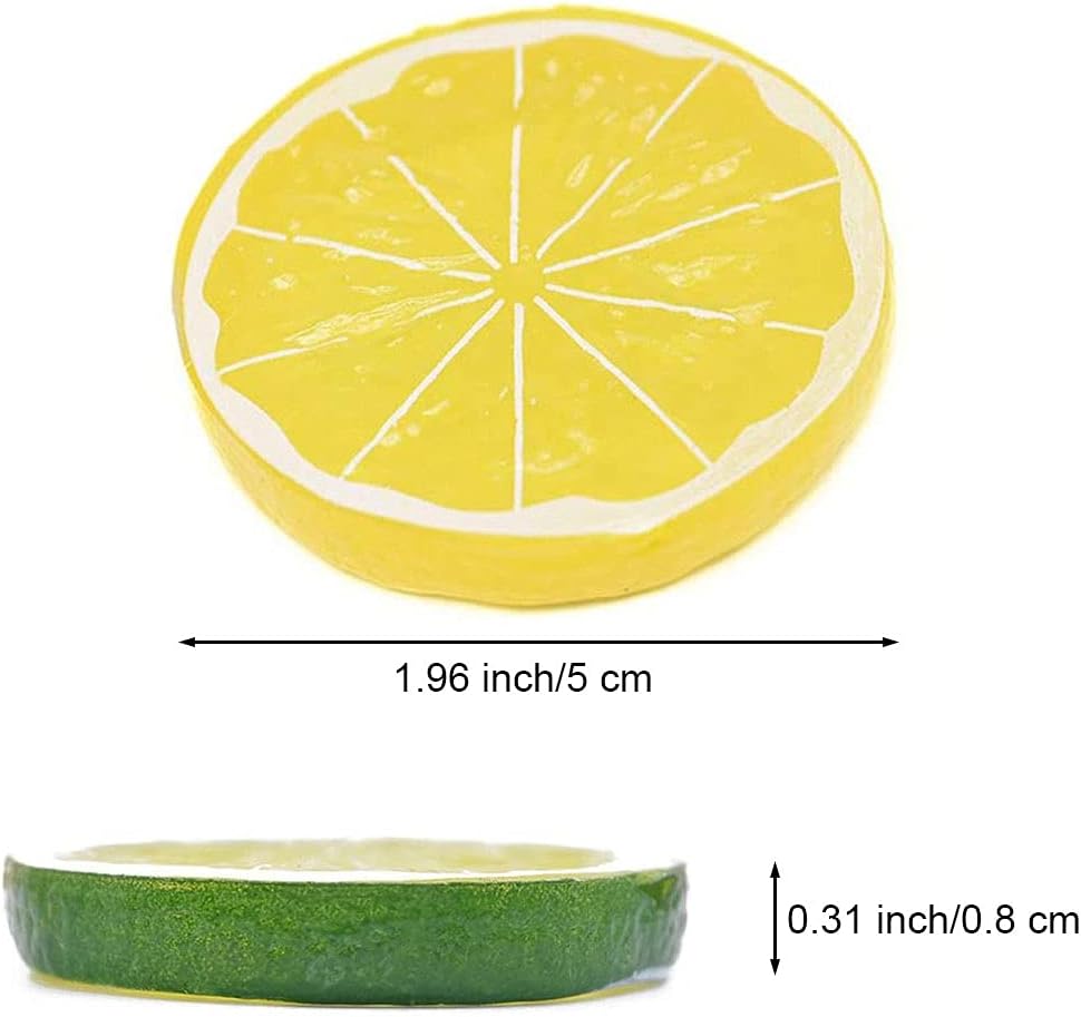 30 PCS Artificial Lemon Slices for Home Decoration
