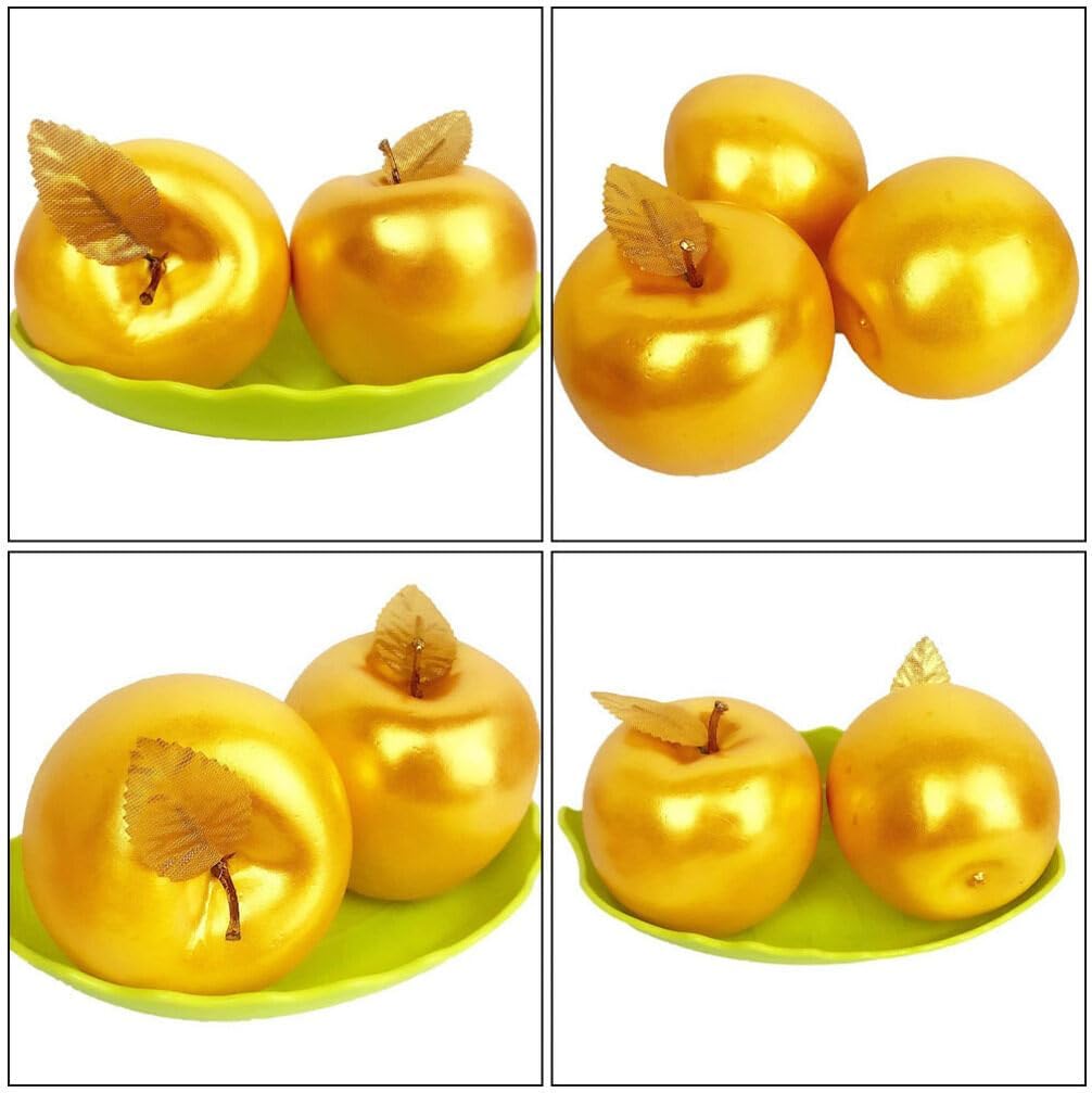 4pcs Artificial Apples for Home Kitchen Decoration