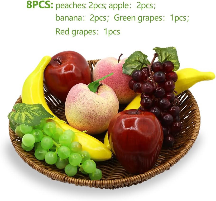 Realistic Artificial Fruit Decor Set 8 Pcs