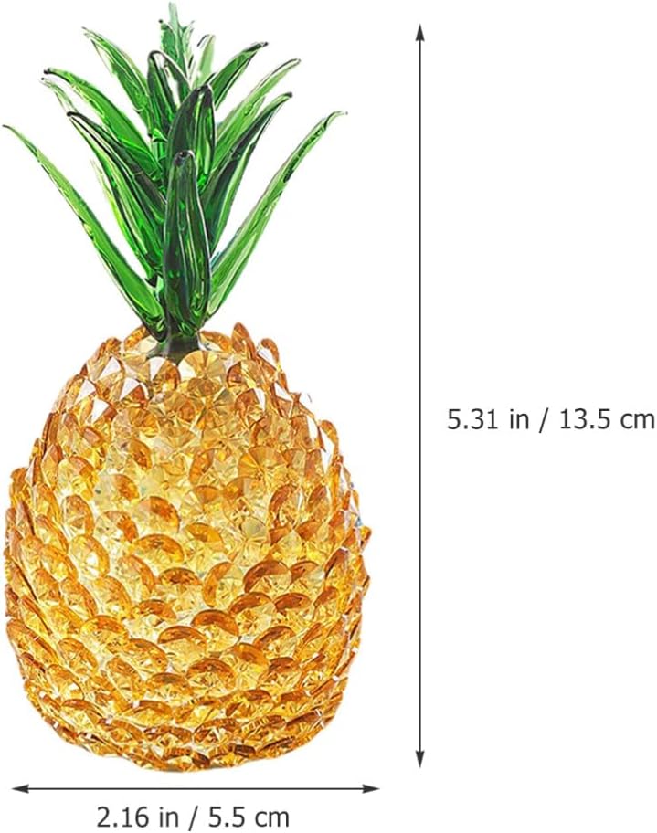 Crystal Pineapple Figurine Desk Decor Art Sculpture