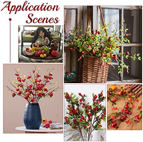 CHGCRAFT 50Pcs Mini Artificial Pomegranate for Decor