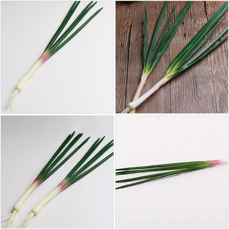 Cabilock Artificial Green Onions 6 Pack Realistic Decor