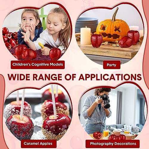 Yunlly 24 Pcs Realistic Artificial Apples Decor