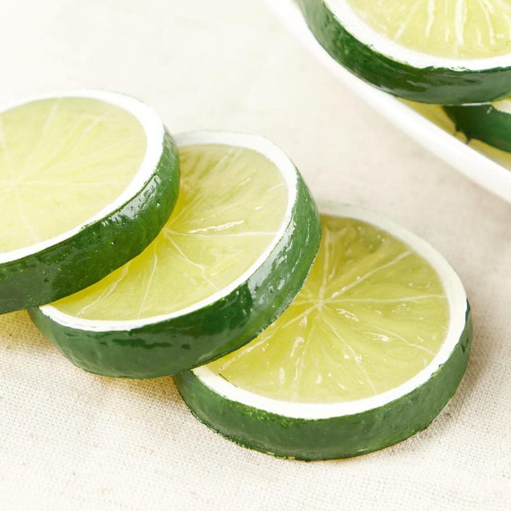 Factory Direct Craft 16 Artificial Lime Slices for Fruit Displays