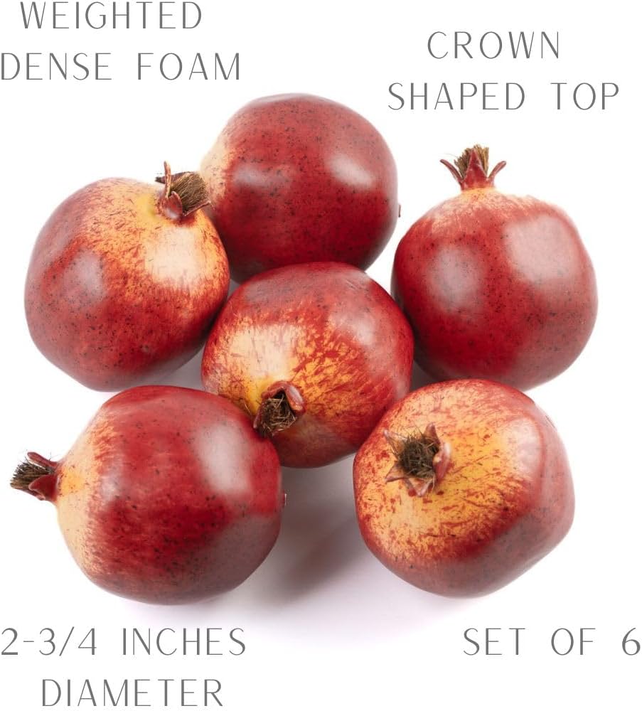 Factory Direct Craft Artificial Pomegranate Set of 6