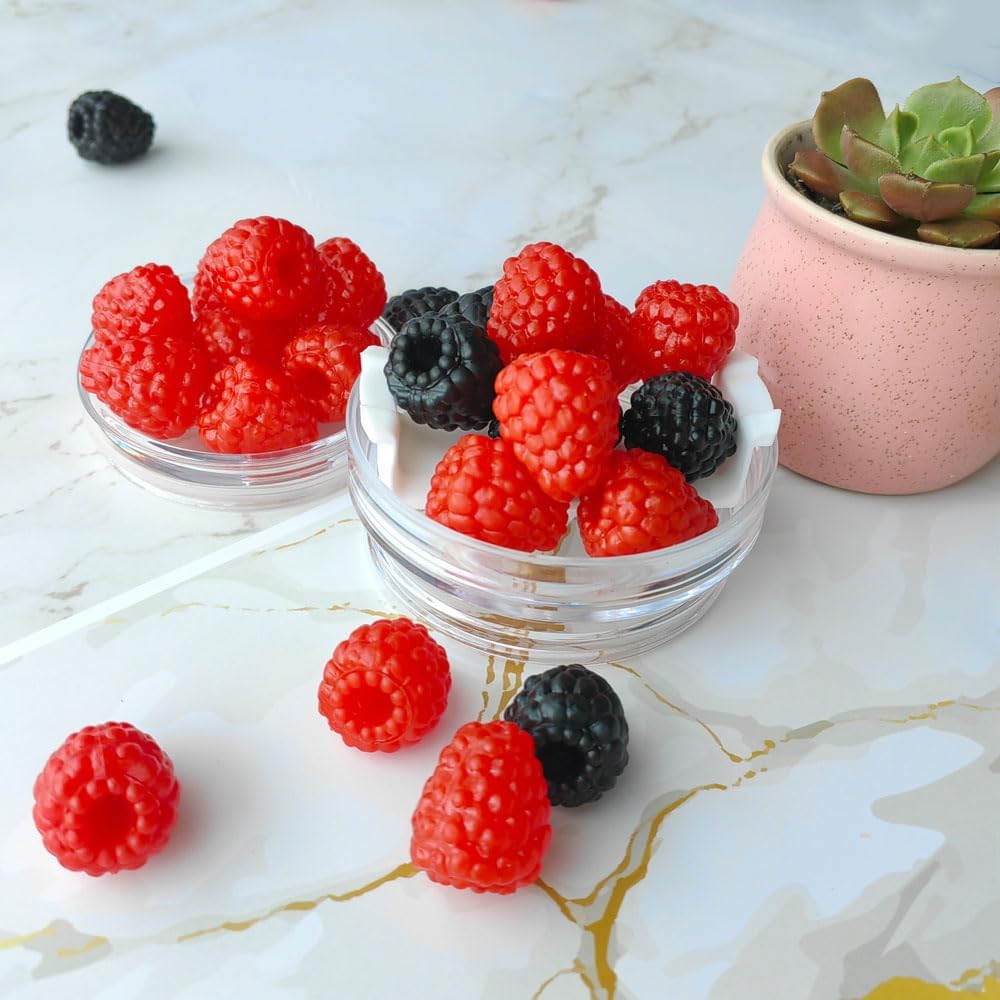 20pcs Artificial Raspberry Realistic Red Decoration Props