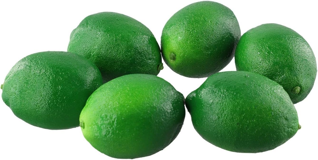 6pcs Plastic Artificial Limes Lemons for Home Decor
