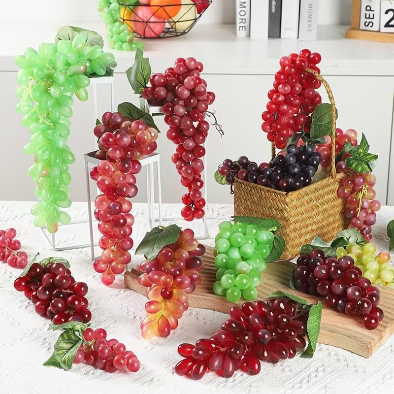 Realistic Green Artificial Grapes Hanging Decor