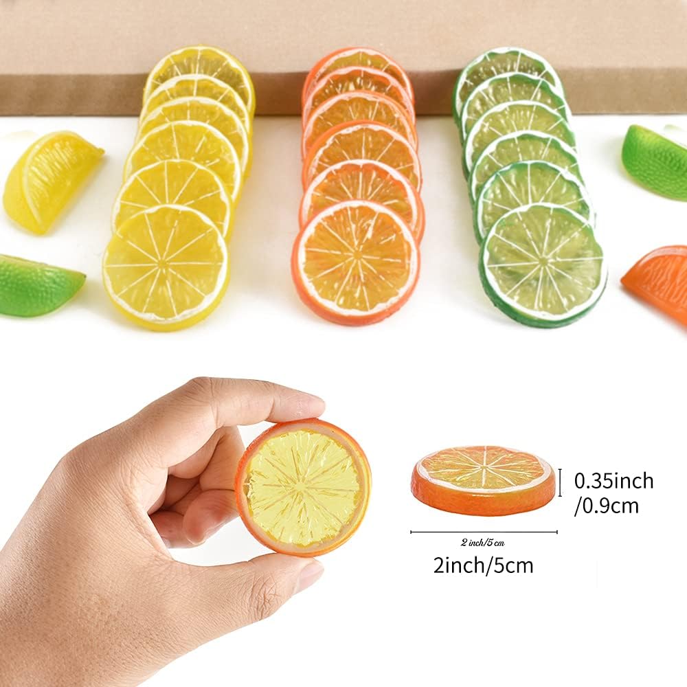Hagao Fake Orange Slices Artificial Fruit 10 pcs