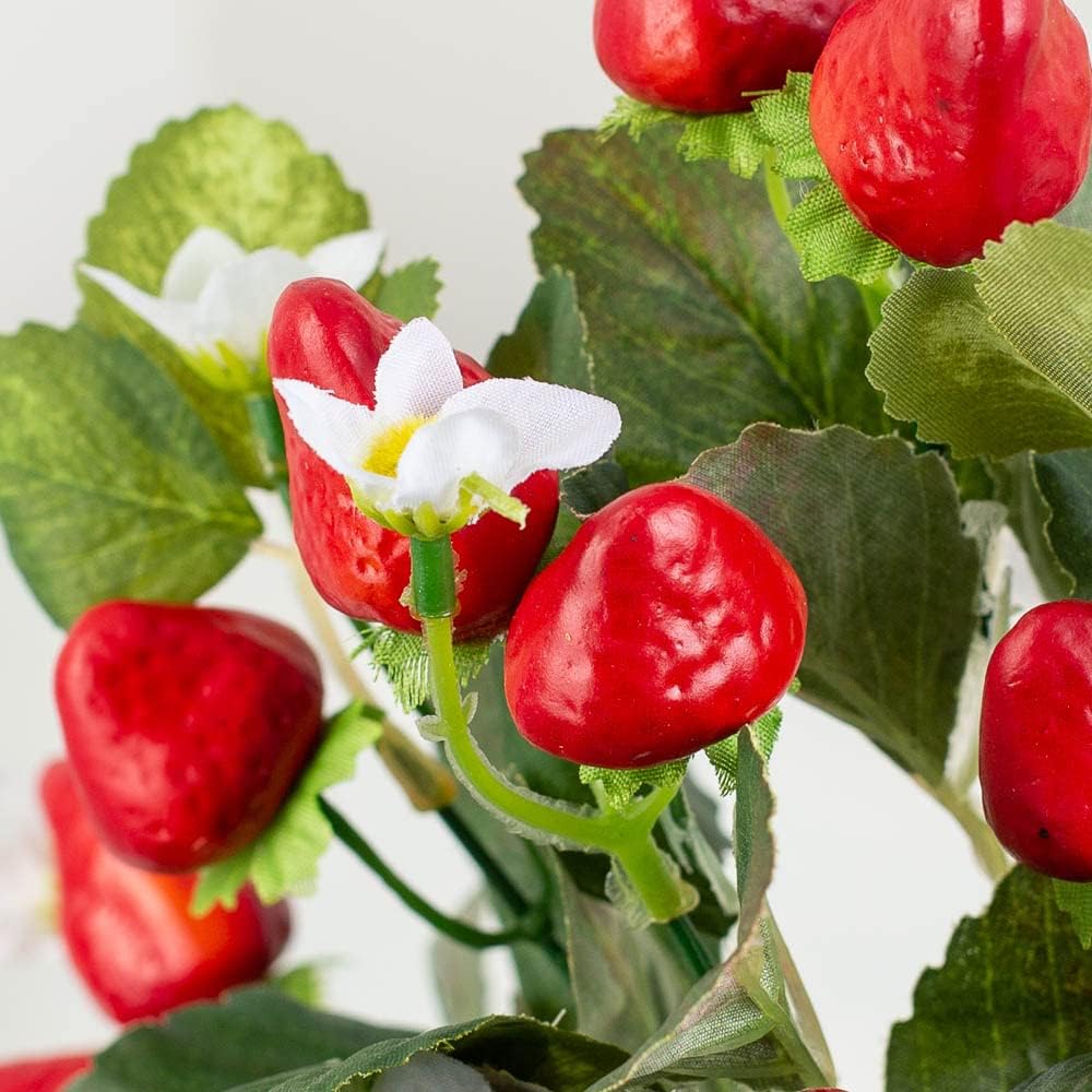 Factory Direct Craft Artificial Strawberry Bush 17 Inch Tall