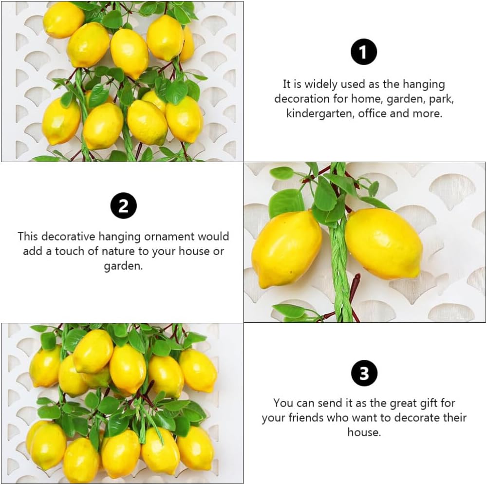 Cabilock Artificial Lemon String Decorative Skewers