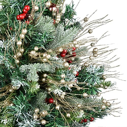 DearHouse 22Pcs Christmas Glitter Berry Stems for Tree Decor