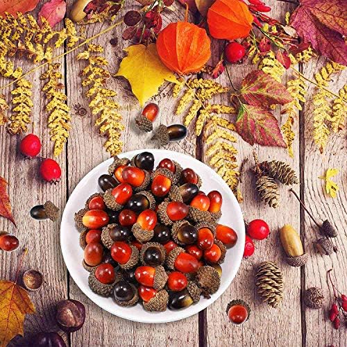 Udefineit 100PCS Artificial Mini Acorns for Decor