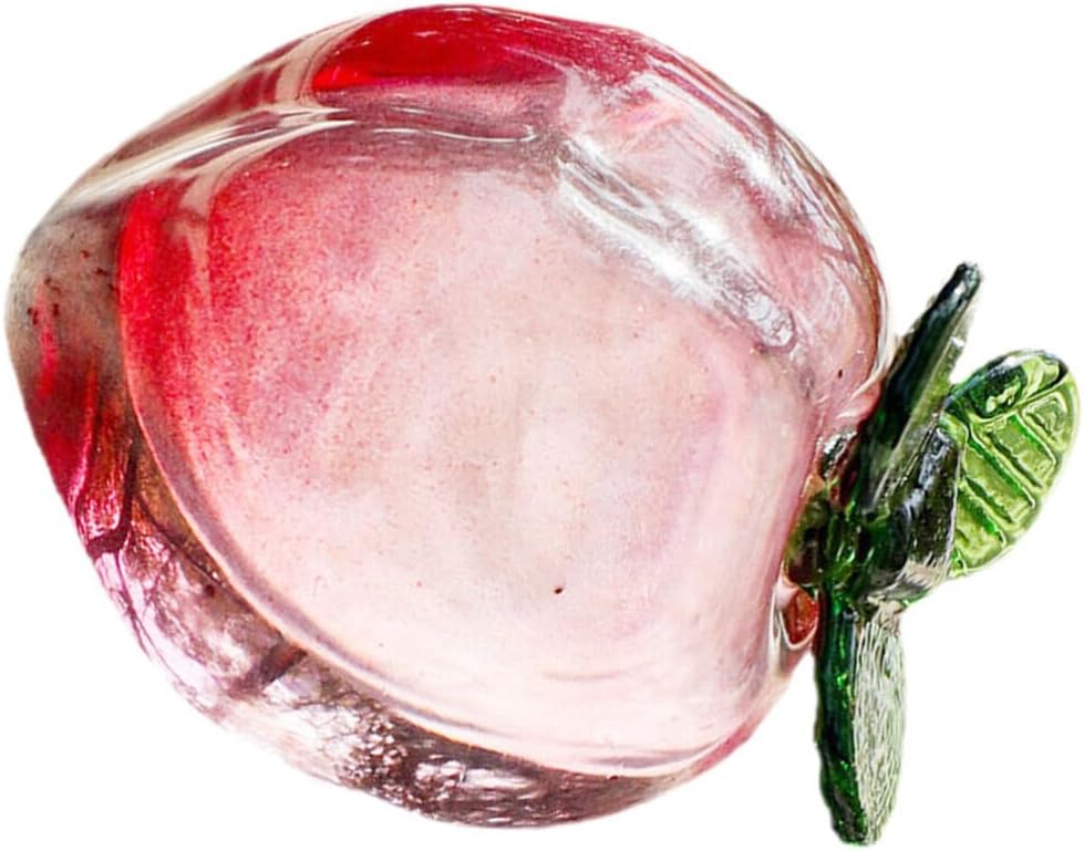 Housoutil Crystal Peach Glass Figurine Ornament
