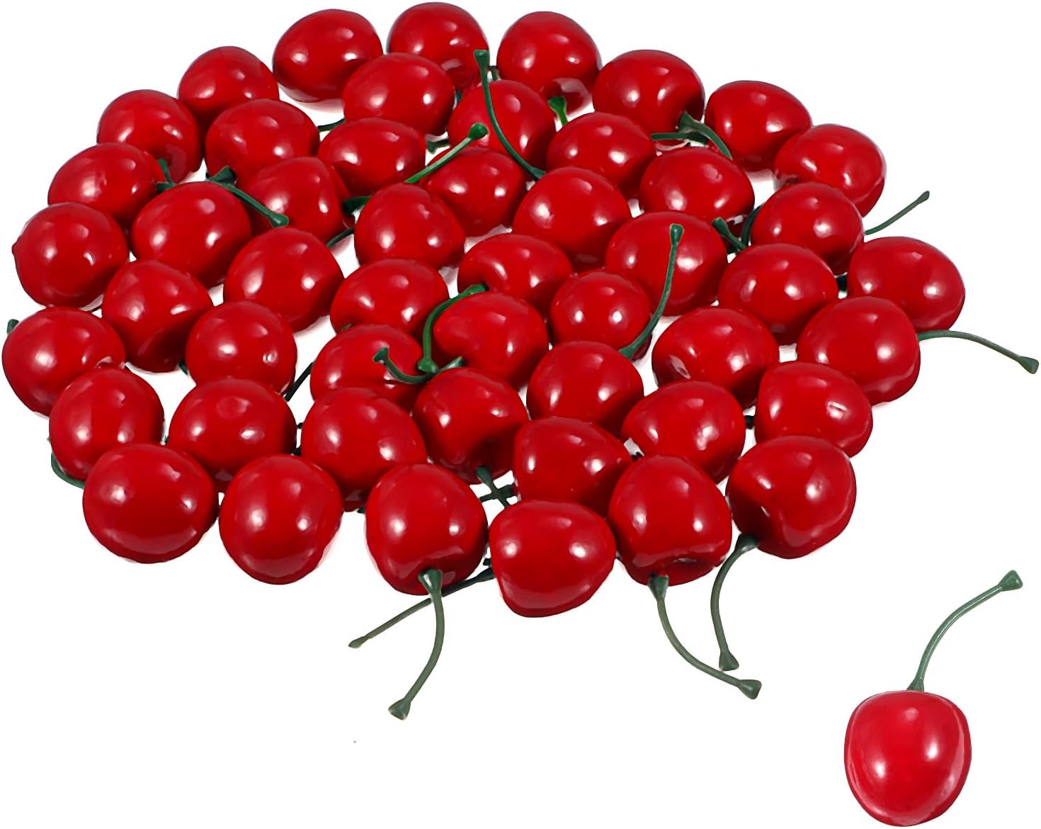 60Pcs Realistic Artificial Cherry Decorations