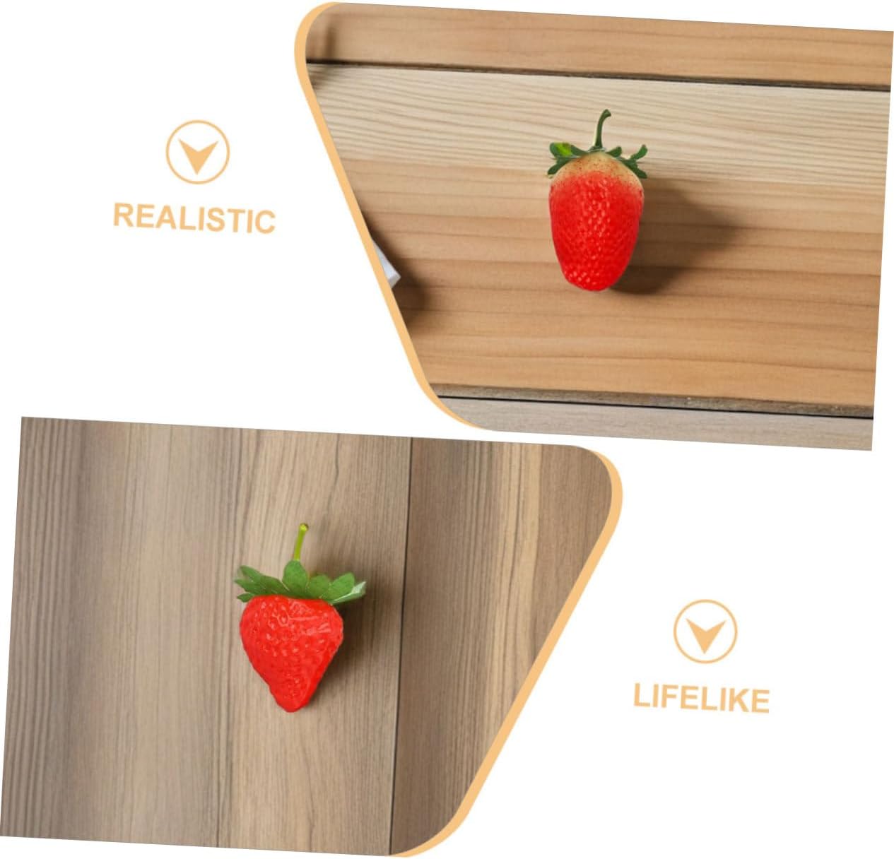 IMIKEYA 24pcs Fake Plastic Strawberries Decorative Artificial Fruit Pack