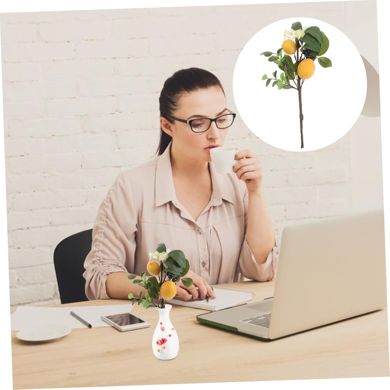 ERINGOGO Spring Pick Artificial Fruit Branches Decor