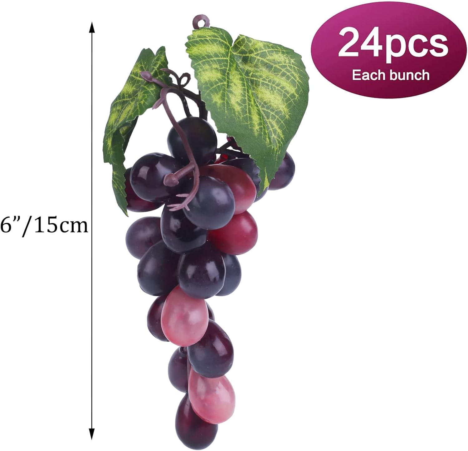 15 Bunches Artificial Grapes for Home Decor and Parties