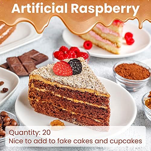 RAYNAG Artificial Black Raspberries 20PCS