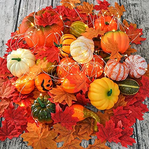 12Pcs Lifelike Artificial Pumpkins for Home Decoration