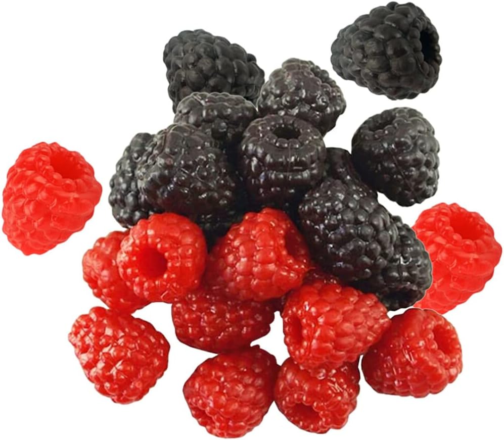 MAGICLULU 40pcs Artificial Raspberry Decoration for Photography and Parties